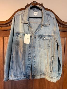 VICI Light Blue Washed Denim Jacket - Women's Relaxed Jean Coat